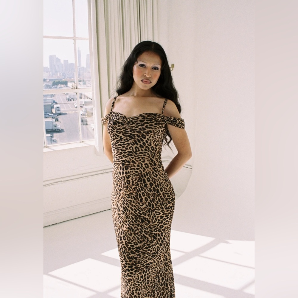 PERSONA The Shop - The Dream Girl Leopard Maxi Dress - S (NWOT) - Picture 3 of 6